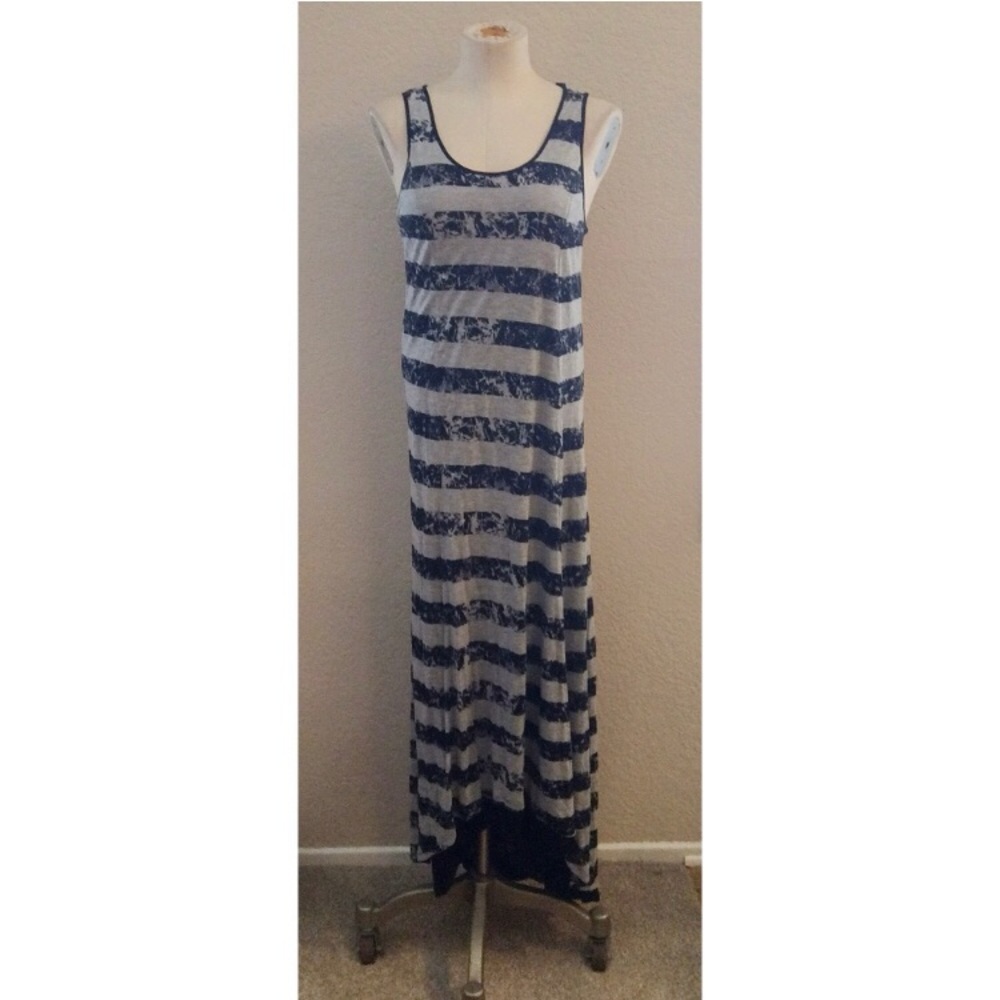 Striped Tank Maxi Dress in Black and White - Picture 8 of 8